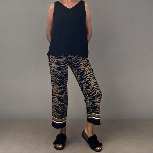 Cambio Claire Cropped Animal Print Trouser 34 - Picture 2 of 8